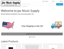 Tablet Screenshot of jaxmusicsupply.com